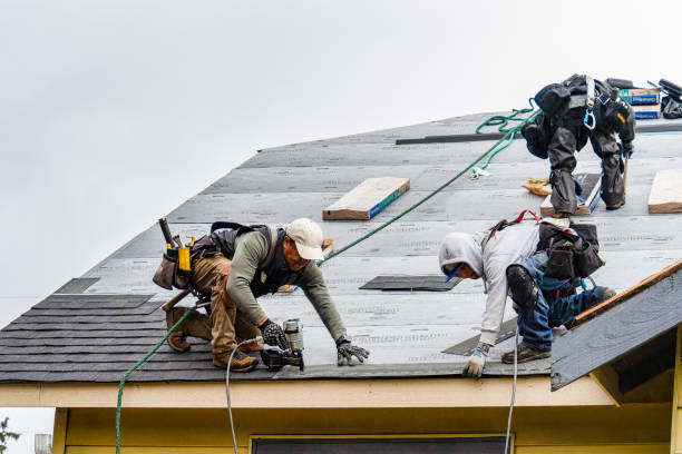Professional Gutter Installation technician working in Lancaster, OH